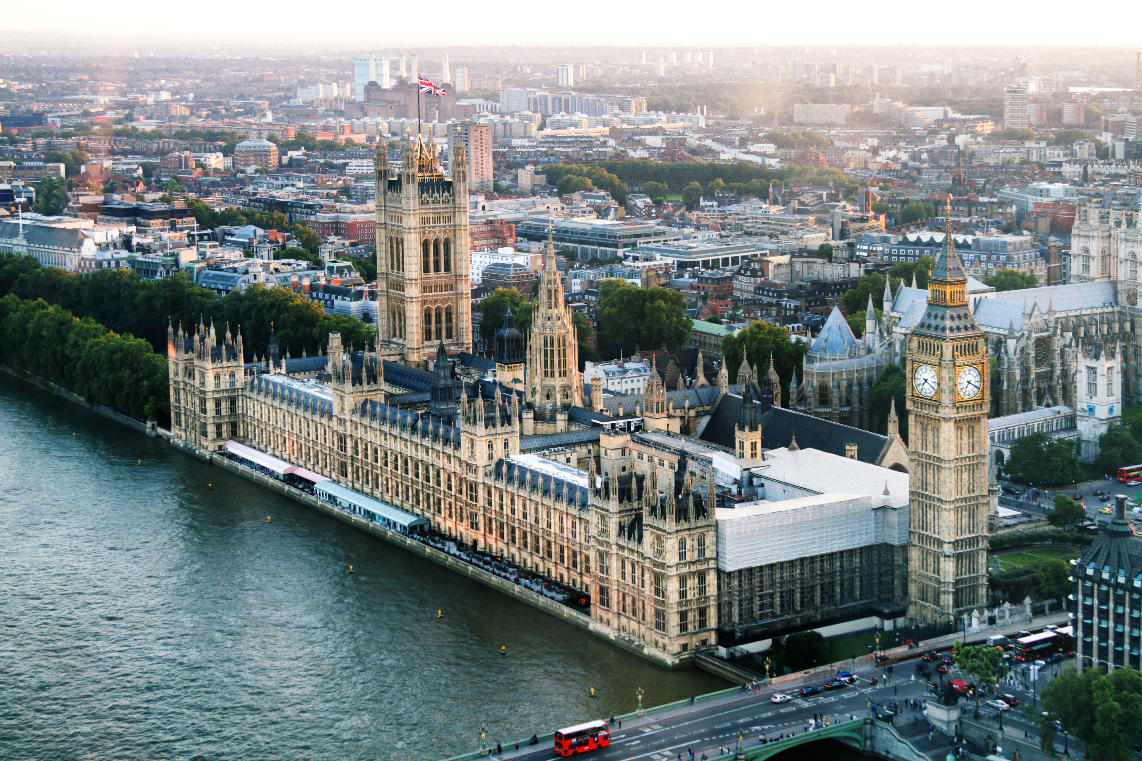 View of Big Ben and Parliament in London, England